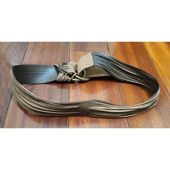 Women's leather belt Brown Size M/L - Picture 4 of 13